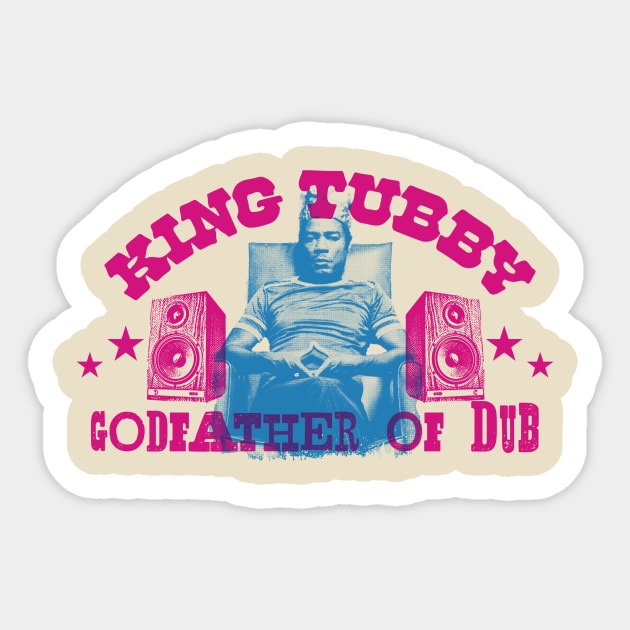 King Tubby Godfather of Dub Sticker by HAPPY TRIP PRESS